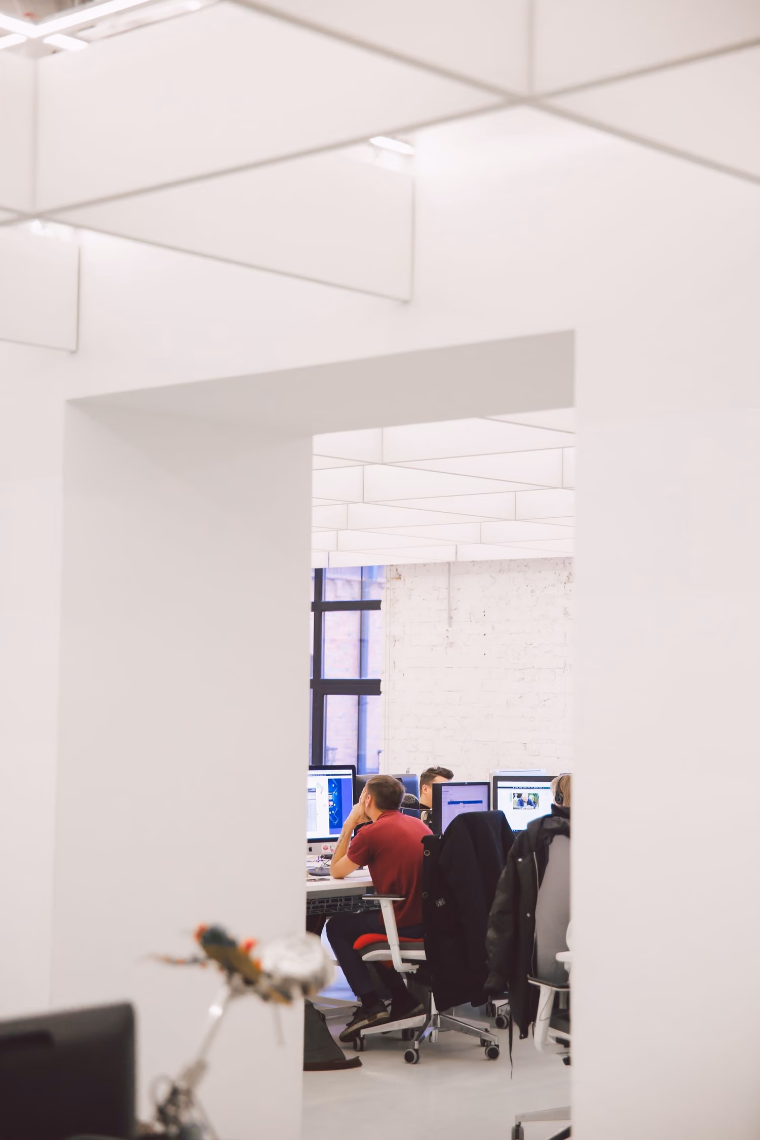 People working together in a bright modern office